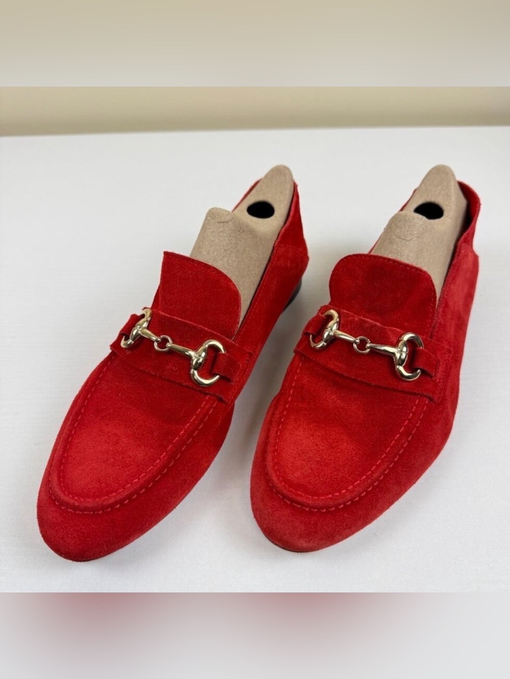 Boemos Italian Red Suede Leather Loafers